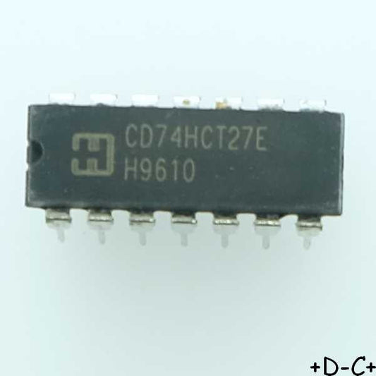 CD74HCT27E 3-CH 3-Input 4.5V to 5.5V NOR Gates DIP-14 Harris