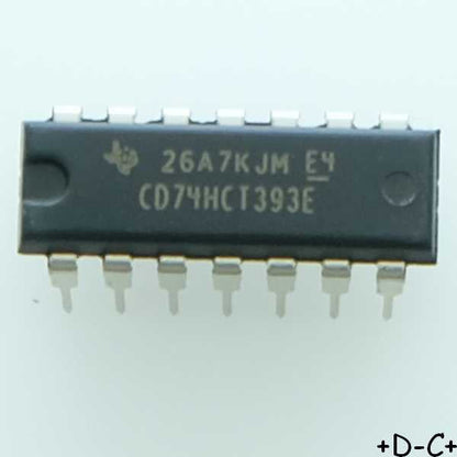 CD74HCT393E Dual 4-bit binary ripple DIP-14 Texas