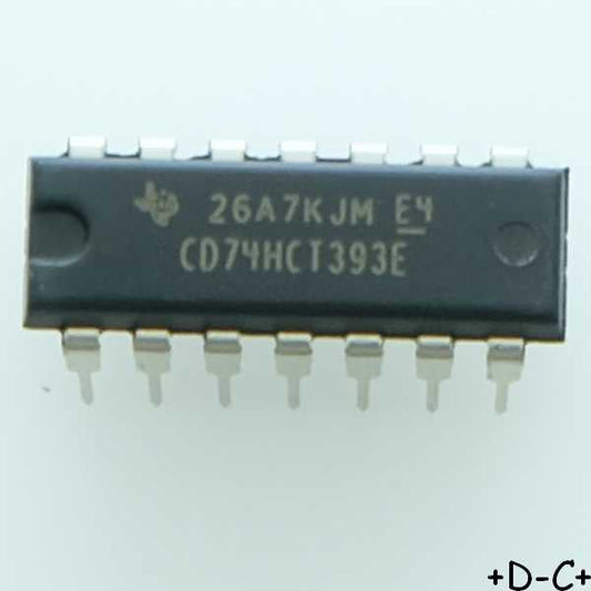 CD74HCT393E Dual 4-bit binary ripple DIP-14 Texas
