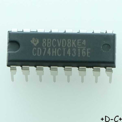 CD74HCT4316E Analog Switch Quad SPST DIP-16 Texas RoHS
