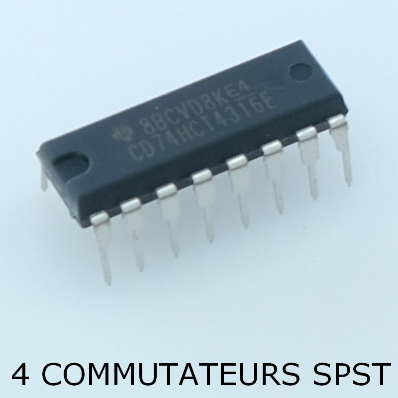 CD74HCT4316E Analog Switch Quad SPST DIP-16 Texas