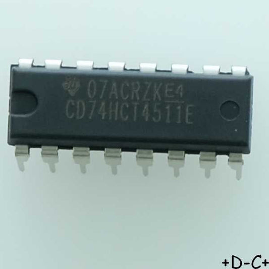 CD74HCT4511E Latch Decoder Drvier DIP-16 Texas RoHS