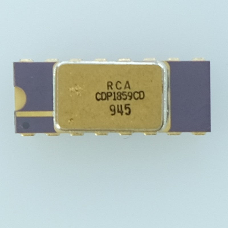 CDP1859 Interface CMOS (latch 4 bits + décodeur) CERDIP-16 RCA