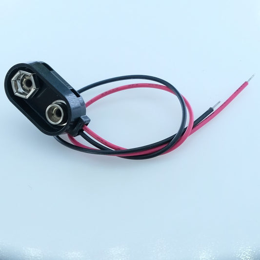 Clip batterie 9V vertical fils de raccordement