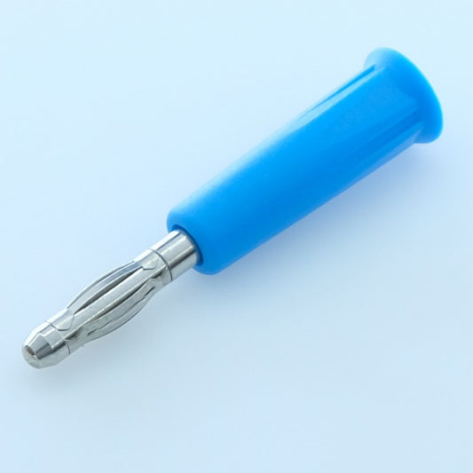 Fiche banane 4mm mâle avec isolant bleue - Raccord vis M3 1060 Electro PJP - Distri-Compo