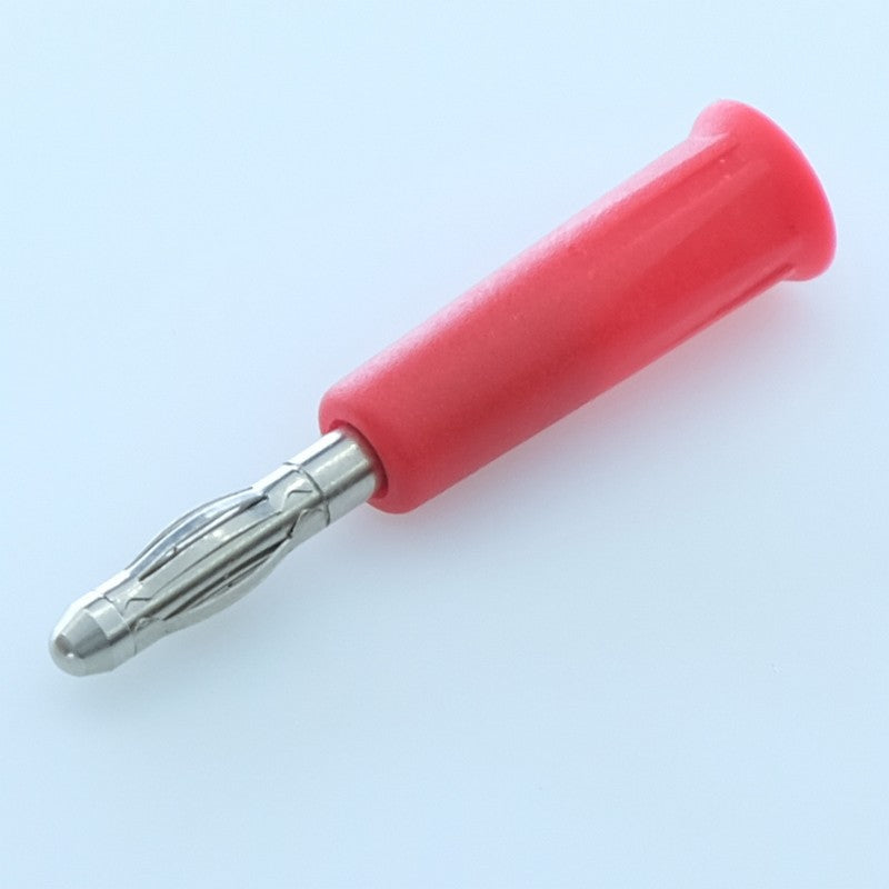 Fiche banane 4mm mâle avec isolant rouge - Raccord vis M3 1060 Electro PJP