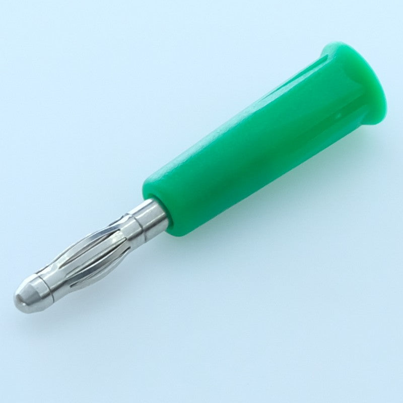 Fiche banane 4mm mâle avec isolant verte - Raccord vis M3 1060 Electro PJP