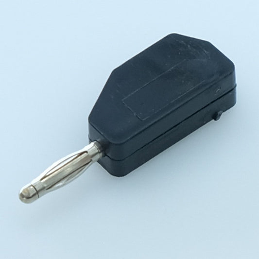 Fiche banane 2mm mâle empilable noire - raccord soudure 215 Electro PJP - Distri-Compo