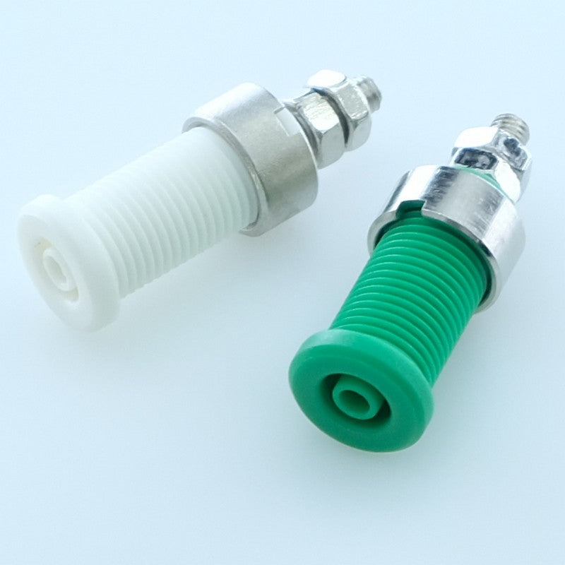 Douille châssis à visser 2mm verte et blanche 2284 Electro PJP - Distri-Compo