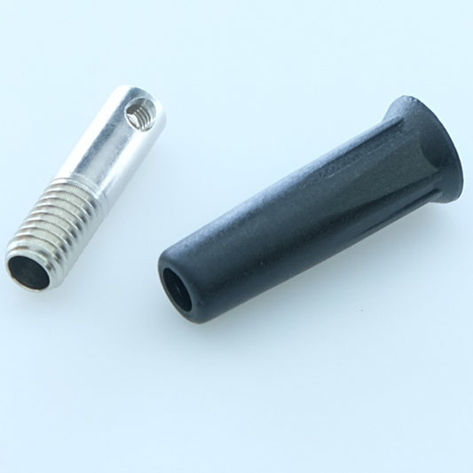 Fiche banane 4mm femelle isolant noire - raccord vis M3 3030 Electro PJP - Distri-Compo
