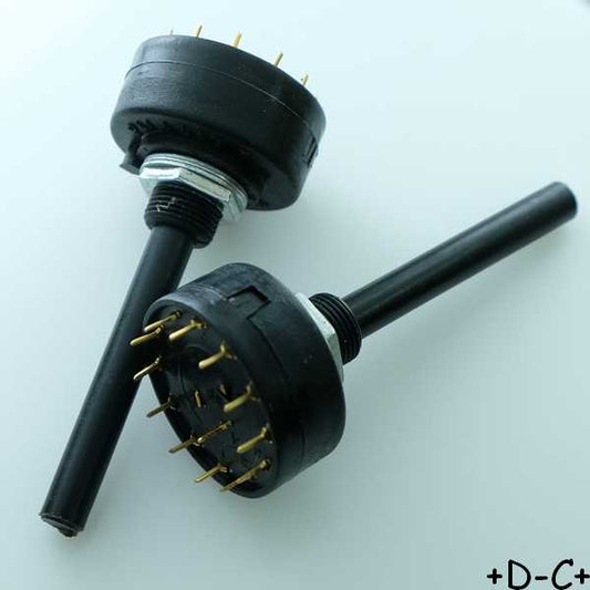 Commutateur rotatif 1x12 positions pour circuit impriimé (lot de 2)