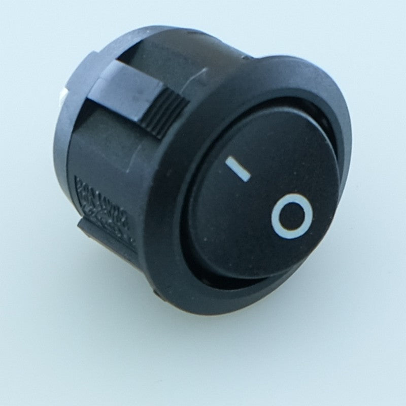 Interrupteur bascule rond 1x ON - OFF SPST 250V 10A noir