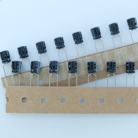 Condensateur 100µF 16V électrolytique 8x7mm pas5 (lot de 15)