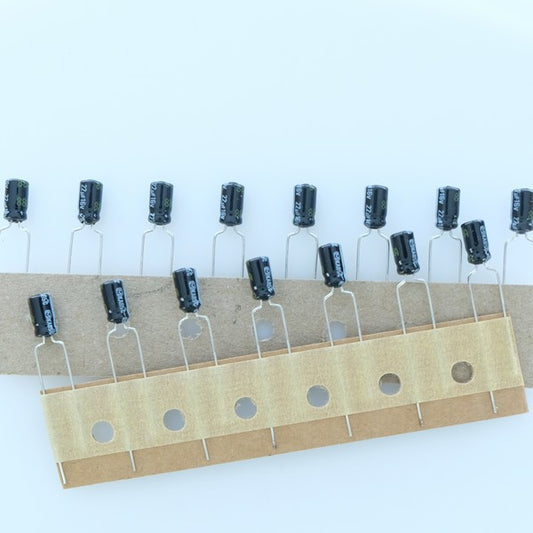 Condensateur 22µF 16V électrolytique 4x8mm pas5 85° (lot de 15)