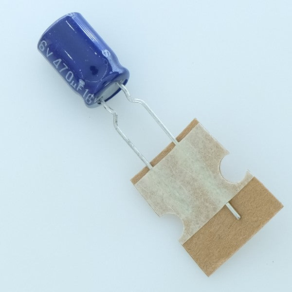 Condensateur 470µF 16V électrolytique 8x12mm pas5 85°