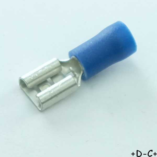 Cosse plate femelle 6.3x0.8mm bleue RND Connect