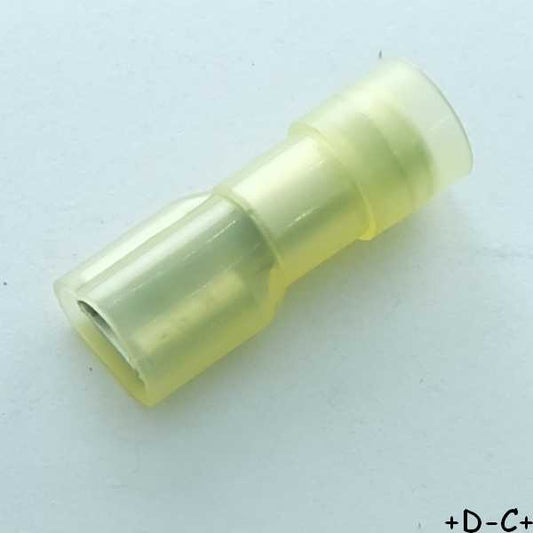 Cosse plate femelle isolee 6.3x0.8mm jaune RND Connect