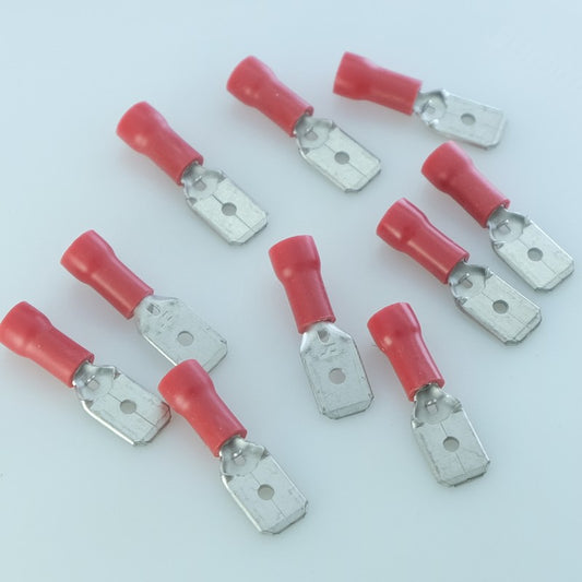 Cosse mâle 6.3x0.8mm rouge 0.5-1.5mm (lot de 10) - Distri-Compo