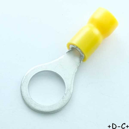 Cosse a oeillet 10.5mm a  sertir jaune RND Connect