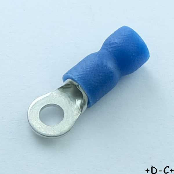 Cosse oeillet 3.2mm à sertir bleue RND Connect