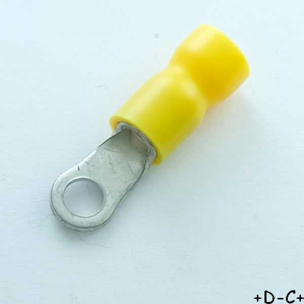 Cosse oeillet 4.3mm à sertir jaune RND Connect