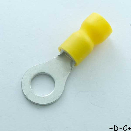 Cosse a oeillet 6.4mm a  sertir jaune RND Connect