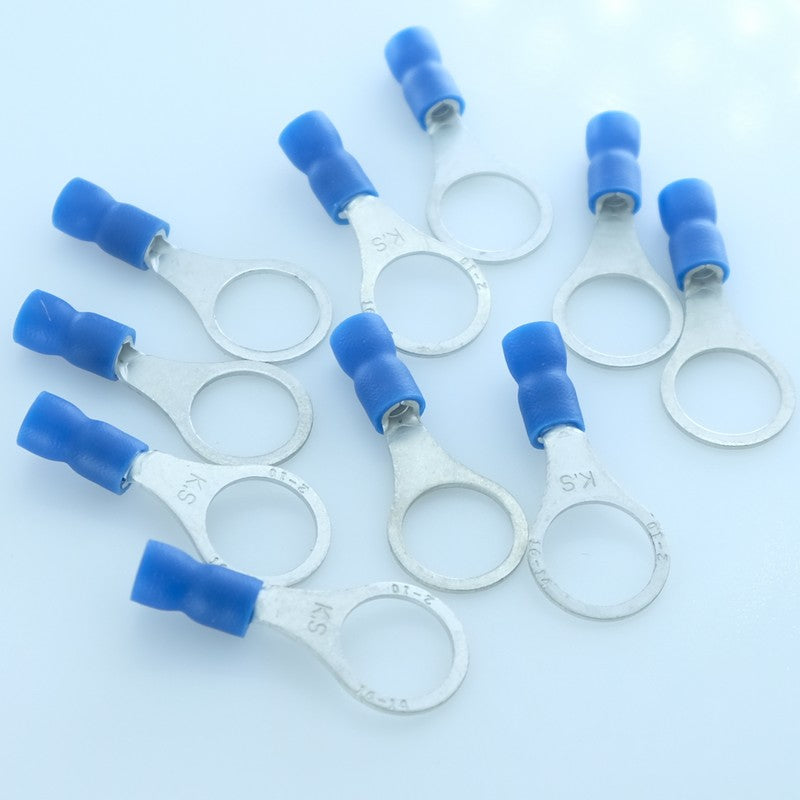 Cosse oeillet 10.5mm à sertir bleue RND Connect (lot de 10)