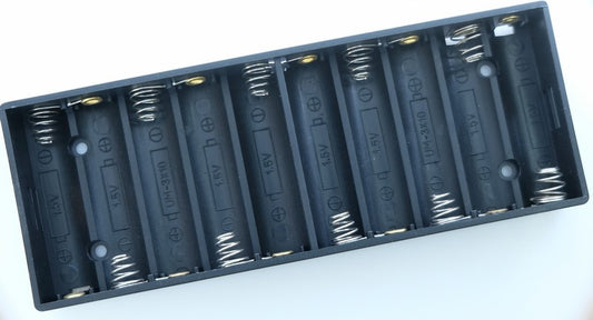Support de 10 piles AA cosses à souder 151x57x16mm - Distri-Compo