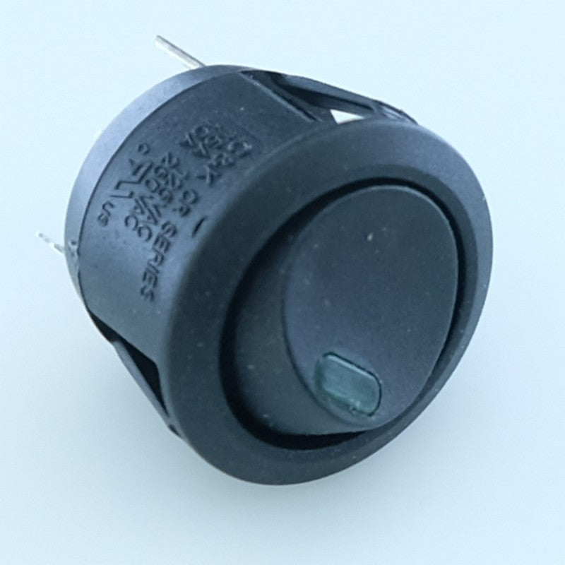 Interrupteur bascule ON-OFF SPST 10A 250VAC voyant vert Led CR102J5GS215QF6 CK - Distri-Compo
