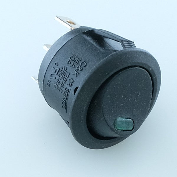 Interrupteur bascule ON-OFF SPST 10A 250VAC voyant vert Led CR102J5GS215QF6 CK - Distri-Compo