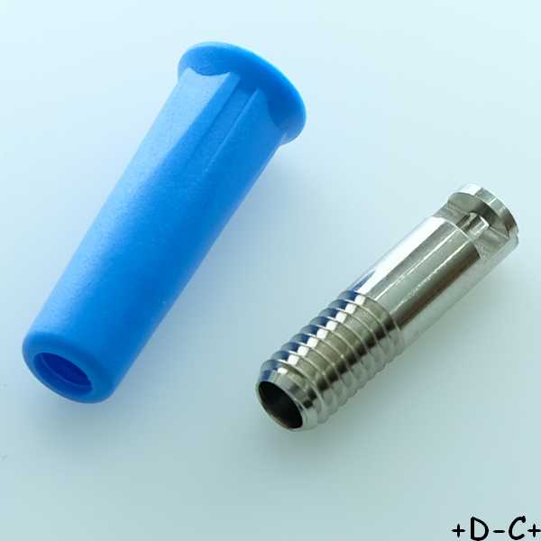 Connecteur Banane femelle 4mm isolée bleu CT2213-6 Cal Test