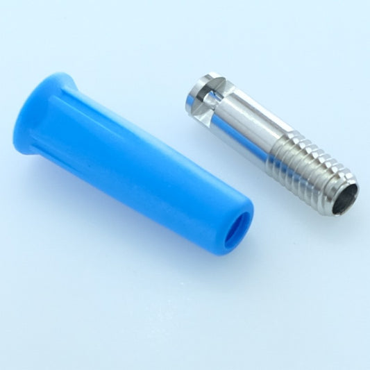 Connecteur Banane femelle 4mm isolée bleu CT2213-6 Cal Test - Distri-Compo
