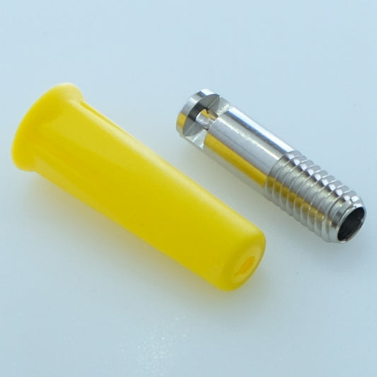 Connecteur Banane femelle 4mm isolée jaune CT2213-4 Cal Test - Distri-Compo