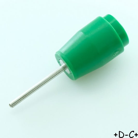 Connecteur Banane gainée 4mm PCB vert CT3150-5 Cal test