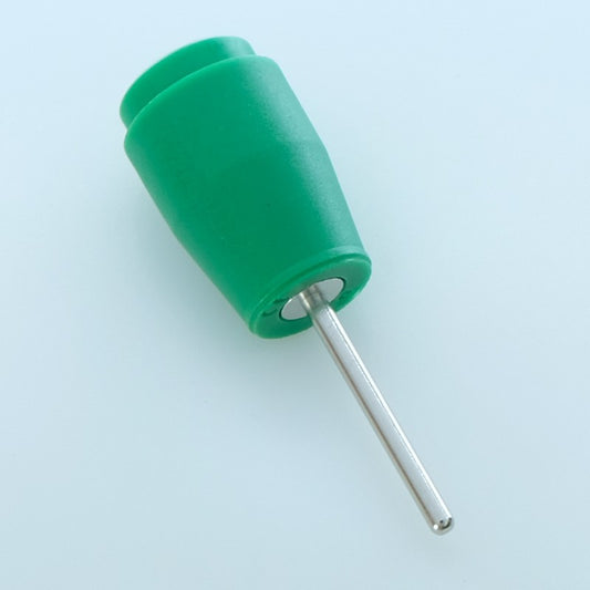 Connecteur Banane gainée 4mm PCB vert CT3150-5 Cal test - Distri-Compo