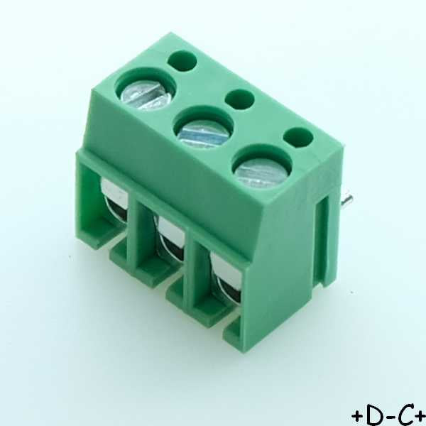 Bornier coudé 3 positions 5mm 16A CTBP1050/3 CamdenBoss