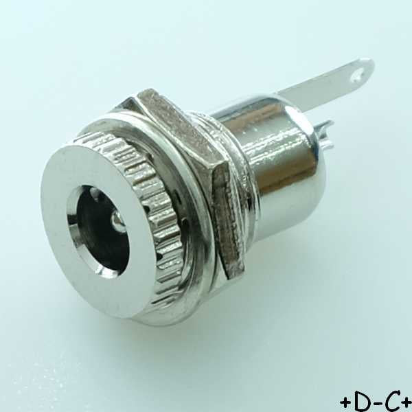 Embase 2.5mm chassis jack DC femelle 24V 2A metal