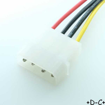 Cordon Molex 4 broches mâle SATA coude 15 broches femelle 15cm 60121 Delock