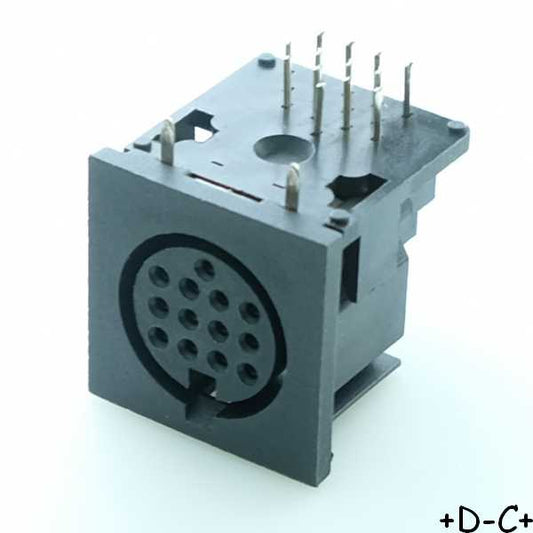 Embase DIN 13 broches femelle circuit imprimé