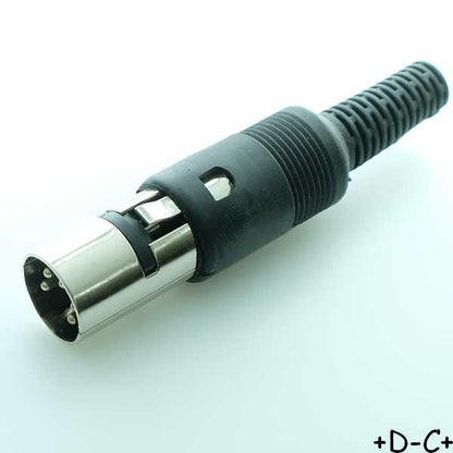 Fiche DIN 5 broches 270° mâle plastique