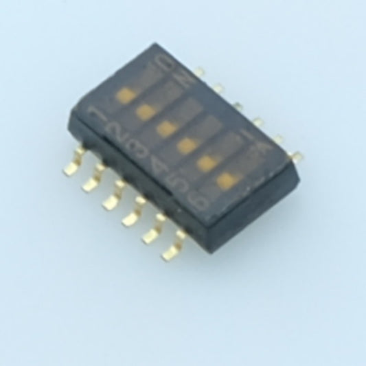 Dipswitch SMD 6 contacts RM1.27 CHS-06TB - Distri-Compo
