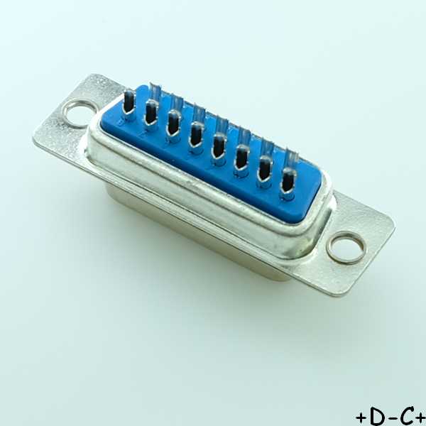 Connecteur D-SUB 15 broches femelle a souder sur fils