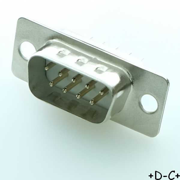 Connecteur D-SUB 9 broches mâle circuit imprimé