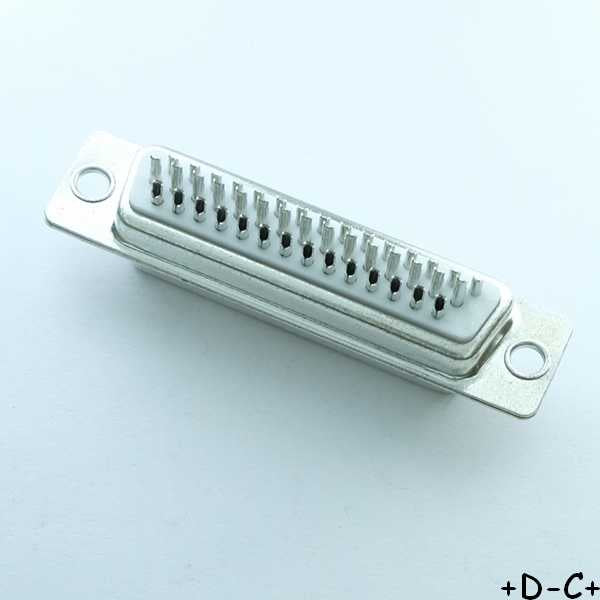 Connecteur D-SUB 44 broches haute densité femelle à souder sur fils