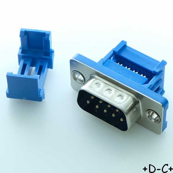Connecteur D-SUB 9 broches mâle a sertir