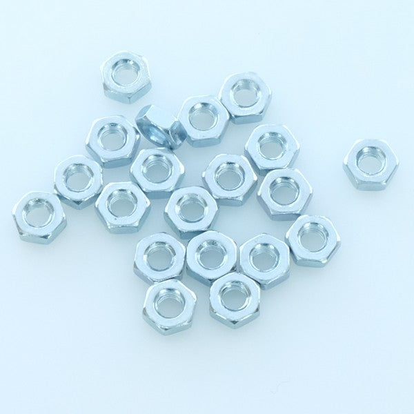 Ecrou Hexagonal M3 acier zingue (lot de 20)