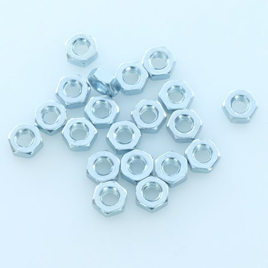 Ecrou Hexagonal M3 acier zingue (lot de 20)