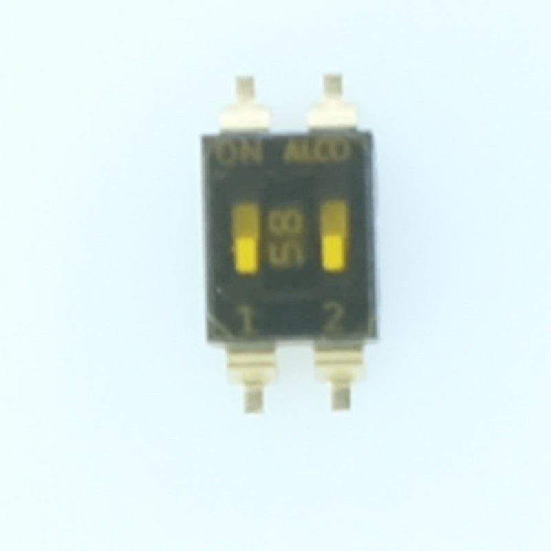 Commutateur 2 position DIP OFF ON SPST 25mA 24VDC SMD EDS02SGRSTU04Q TE