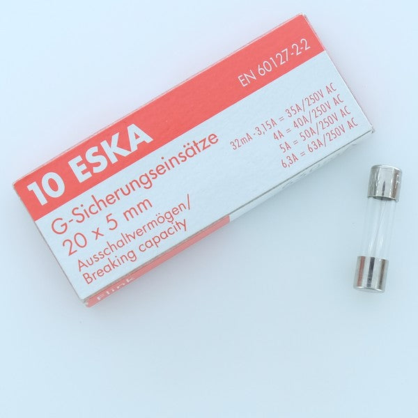 Fusible 16A verre rapide 5x20mm 250V Eska (boite de 10)