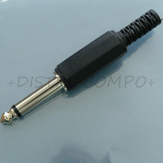 Fiche Jack 6.35mm mono mâle plastique RND